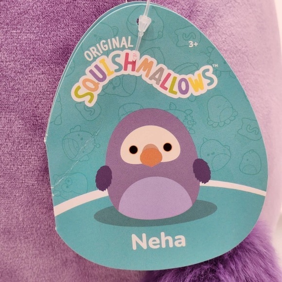 Squishmallow 11" Neha Dodo Bird Soft Purple Pre Historic Bird Plush - Picture 3 of 7